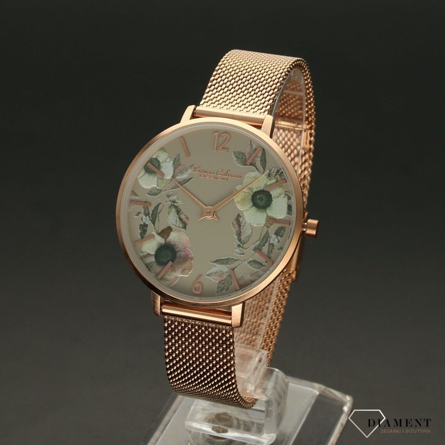 Zegarek damski Bruno Calvani BC90558 różowe złoto kwiecisty (1).jpg